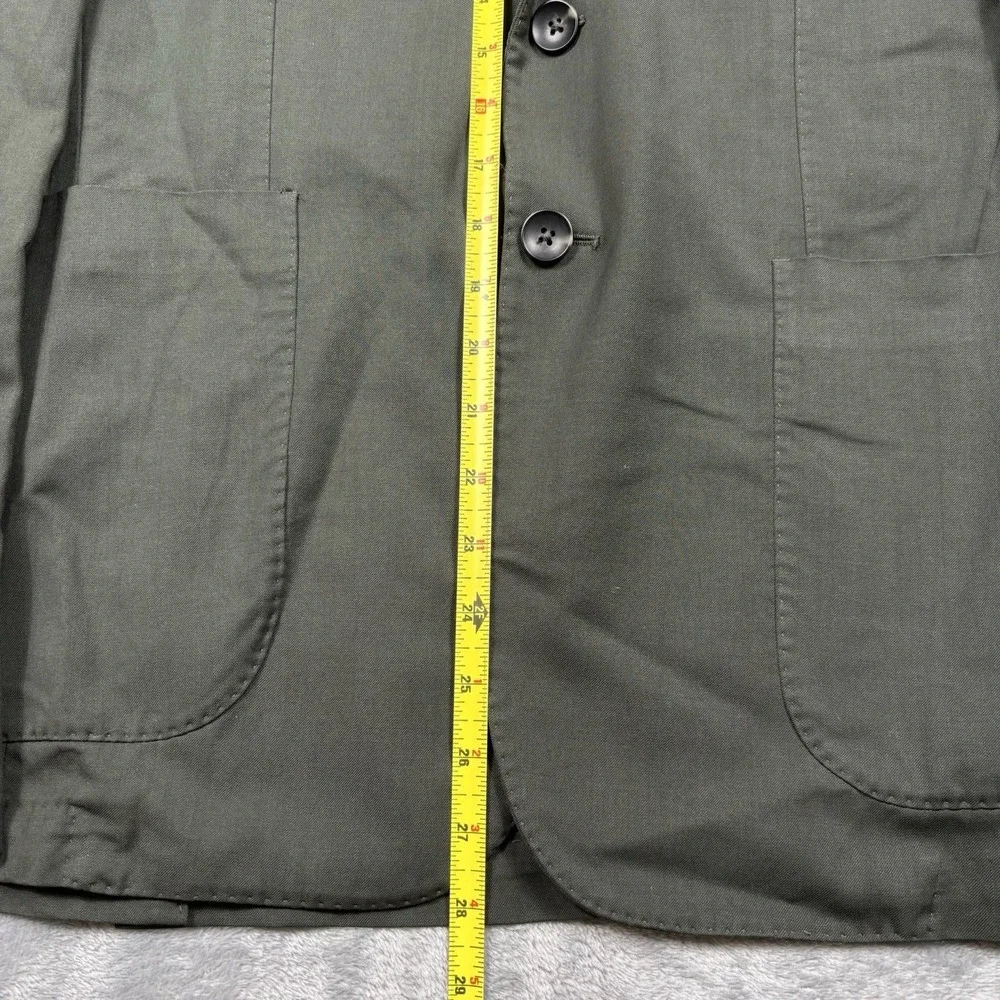 1901 Nordstrom 40S Extra Trim Fit Olive Green Wool Sport Coat Blazer Made Italy*